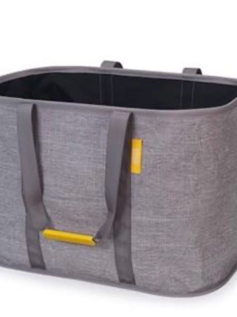 Gray Collapsible Storage Tote with Yellow Accents Joseph Joseph